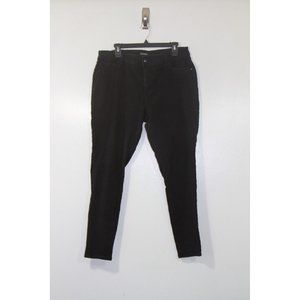 D. Jeans Solid Black Wash Mid Rise Skinny Jeans Size 18